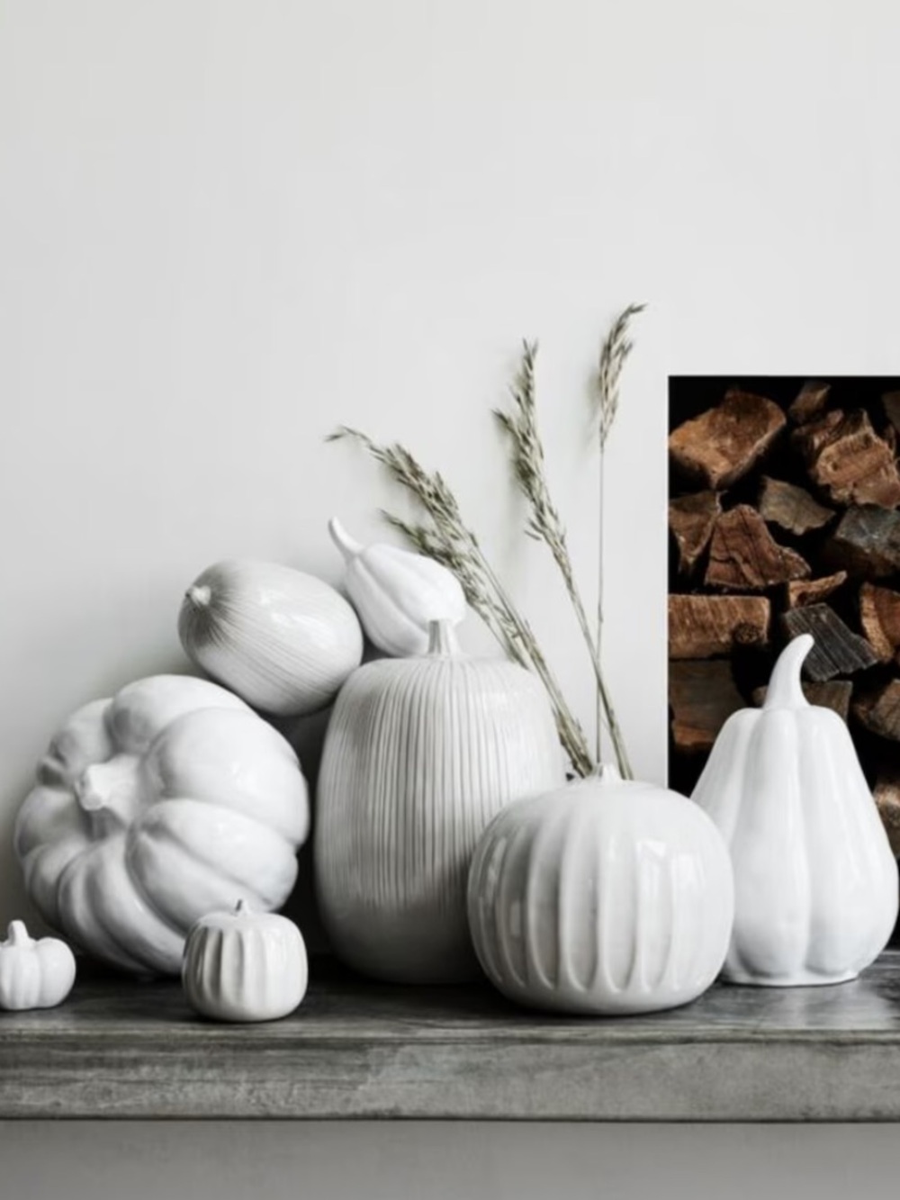 New! Crate&Barrel Glossy White Ceramic Pumpkin Accent LARGE - Picture 4 of 7
